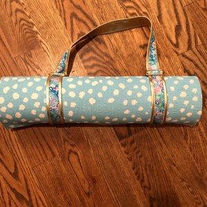 Lilly Pulitzer yoga mat with strap